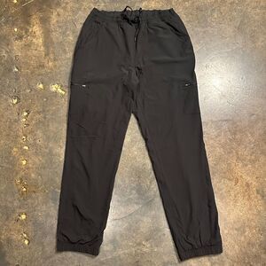 Eddie Bauer Pants Womens 10 Black Jogger Fleece Lined Cargo Utility Outdoor